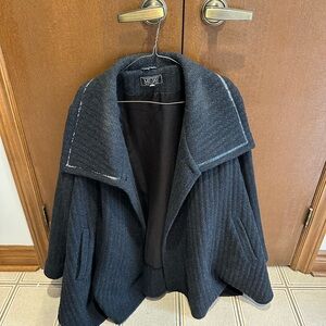Women's Dark Gray Wool Blend Coat